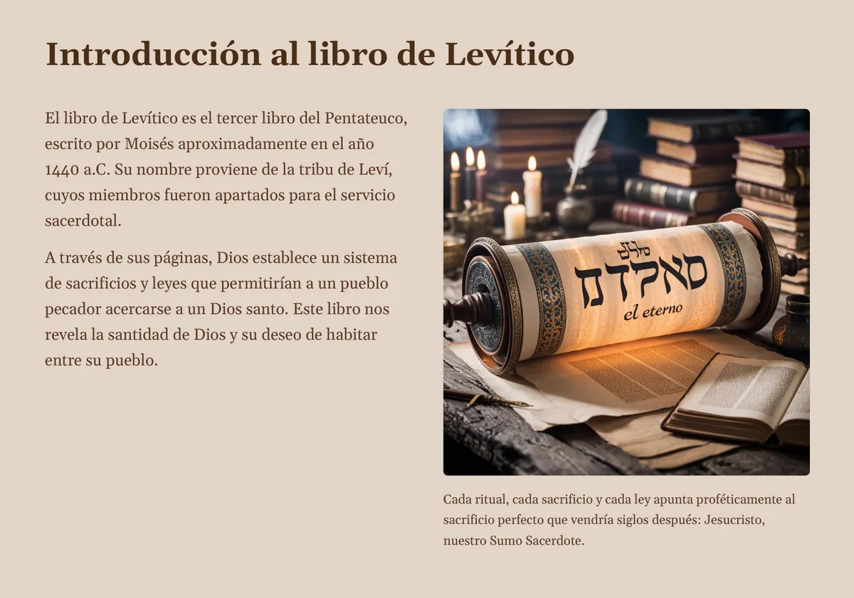 Página de Levítico: introducción al libro
